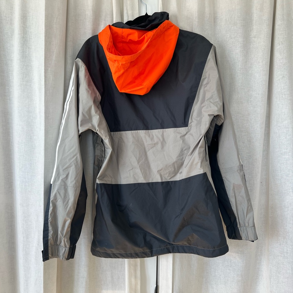 Gray and orange men’s adidas anorak 10k jacket Sz small - Picture 7 of 8